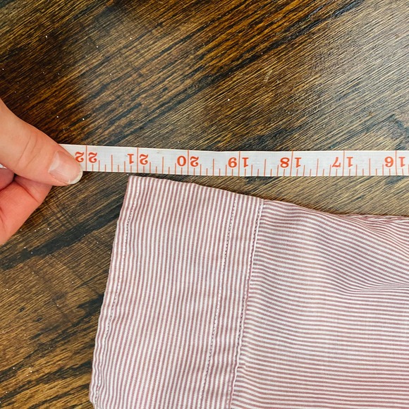 VTG Christian Dior Mauve Striped Button Down - Picture 10 of 10